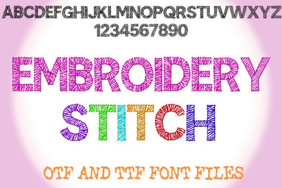Embroidery Stitch Font for Business Branding