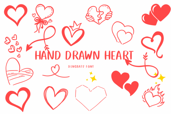 Hand-drawn Heart: A Font Full of Love