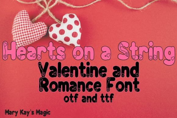 Hearts on a String Font for Business