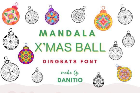 Mandala X mas Ball Font Review
