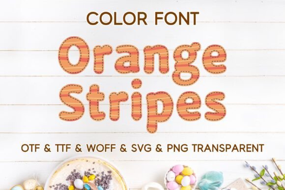 Orange Stripes: A Playful Color Font for Creative Branding Projects