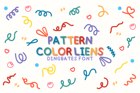 Pattern Color Lines Font