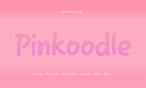 Pinkoodle: A Playful Display Typeface for Digital Designers