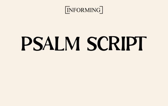 Psalm Script: A Elegant Font for Editorial Design