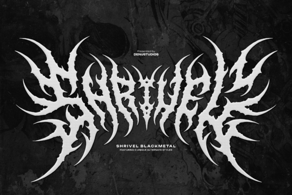 Shrivel: Bold Blackletter Font for Creative Projects