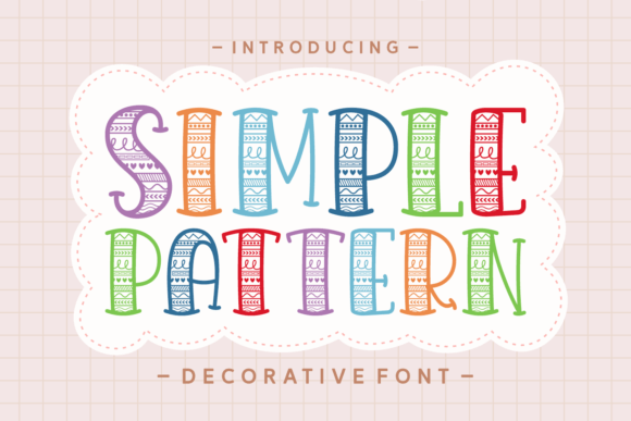 Simple Pattern Font for Business