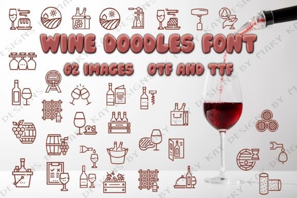 Wine Doodles Font