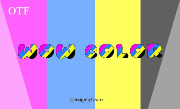 Wow Color Font for Business